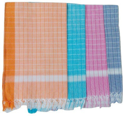 

Cotton Colors Chexs Multicolor Napkins(4 Sheets)
