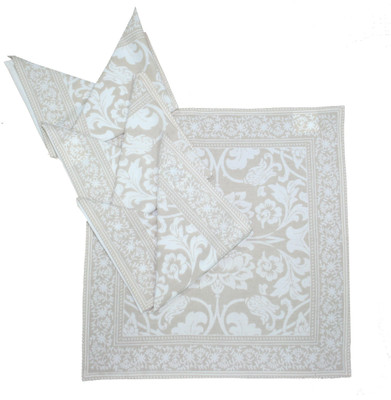 

Morning Blossom Designer Beige, White Napkins(4 Sheets)