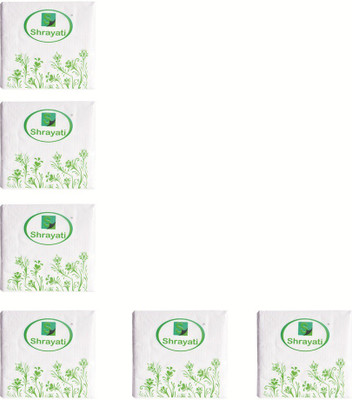 Shrayati Shrayati Cocktail Lunch Paper Napkins White Napkins(6 Sheets)