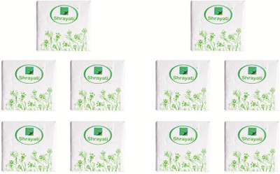 

Shrayati Shrayati Cocktail Breackfst Paper Napkins White Napkins(10 Sheets)