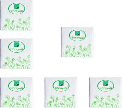 

Shrayati Absorbent Paper Napkins White Napkins(6 Sheets)