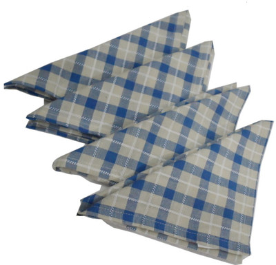 

Snuggle Check Print Styled Multicolor Napkins(4 Sheets)