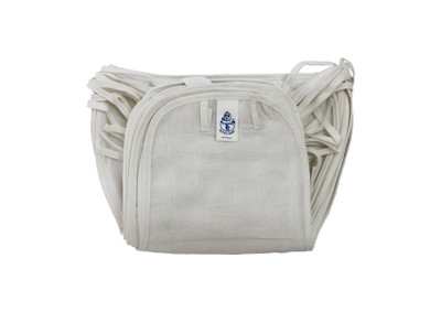 

Super Baby New Just Born 100% Double Cotton Cloth Nadi Washable Reusable Diaper/Langot Mini,(0-3months, White