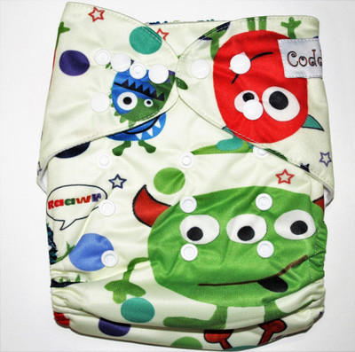 

Coddle Pocket Cloth Diaper plus Microfiber Insert- Bright Champ, Multicolor