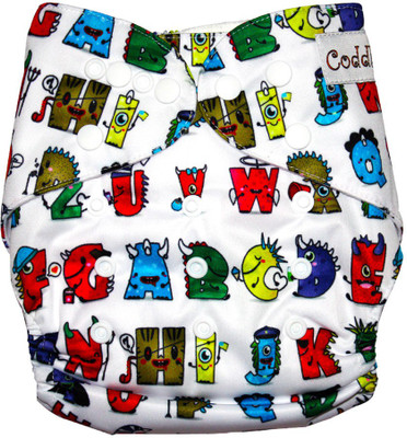 

Coddle Pocket Cloth Diaper Plus A Microfiber Insert, Christmas Special, Red;white