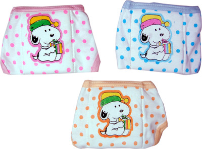 

U&ME Dotted U Shapped Padded Nappy, White