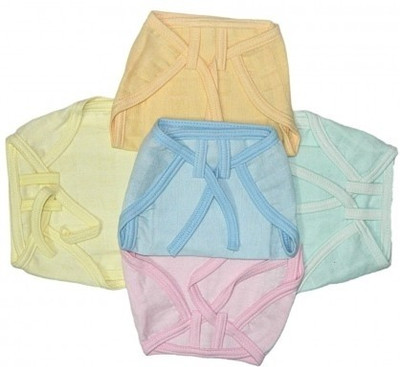 

Tiny Care U Shaped Muslin Tying Nappies, Blue;green;peach;pink;yellow
