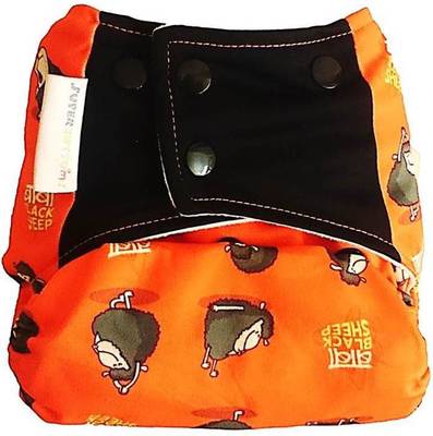 Superbottoms Baba Black Sheep Pocket Diaper witha long, high-qual...