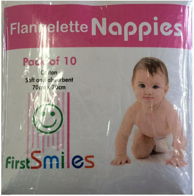

First Smiles Nappy Square, White