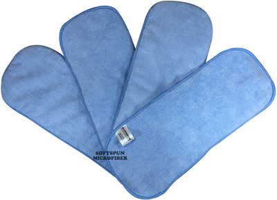 

SOFTSPUN Microfiber (4 LAYER) Baby Diaper Insert Pads, Light blue