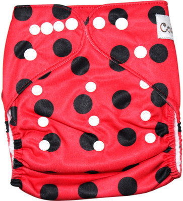 

Coddle Pocket Cloth Diaper plus a Microfiber Insert- Bright Champ, Black;red