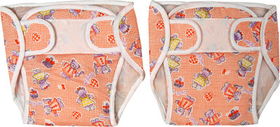 U&ME Cotton Plastic Diaper  -Peach