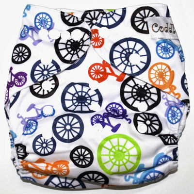 

Coddle Pocket Cloth Diaper plus a Microfiber Insert- Bright Champ, Multicolor