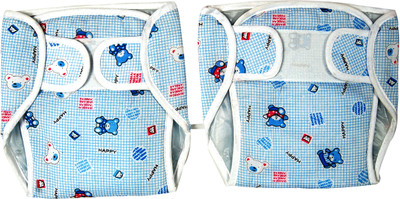 

U&ME Cotton Plastic Diaper  -Blue