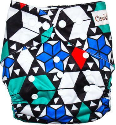 

Coddle Pocket Cloth Diaper Plus A Microfiber Insert, Black;white