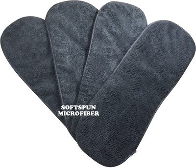 

SOFTSPUN Microfiber (4 LAYER) Baby Diaper Insert Pads, Grey