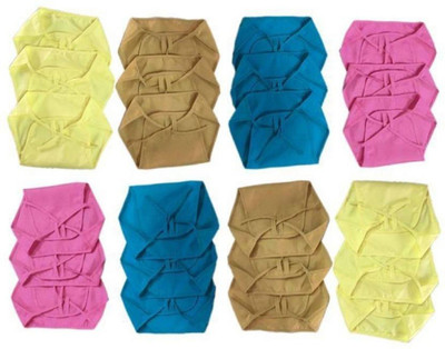 

Aayat Kids Colourful Cotton Reusable Nappies (Pack of 24, Multicolor