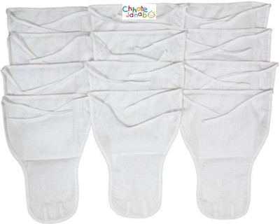 

Chhote Janab BABY REUSABLE U SHAPE COTTON NAPPY, White