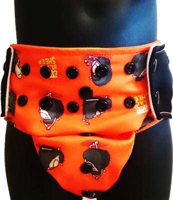 Superbottoms Baba Black Sheep Pocket Diaper witha long, high-qual...