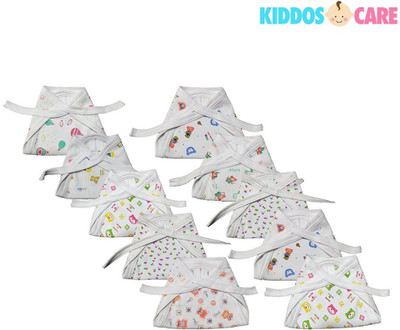 KiddosCare Baby Cotton Cloth Nappies in the Pack of 10.(Colour and Print may vary, Multicolor