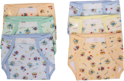 

Vadmans Vadmans Inside Cloth Outside Plastic Nappy, Blue;orange;pink;yellow