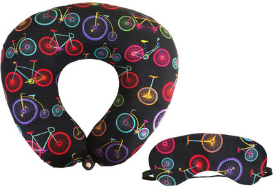

The Elephant Company Colourful Joyride Neck Pillow & Eye Shade(Black)