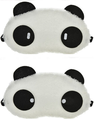 

Jenna Round Cylinder Panda Travel Sleep Cover Blindfold (Pack of 2)(2 g)