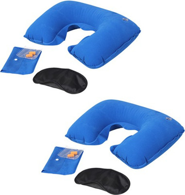 

Etheco Travel Neck Pillow & Eye Shade(blue), Multicolor