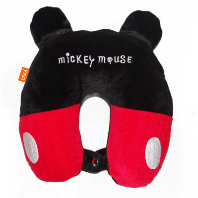 

Disney Mickey Mouse1 Digital Embroided Kids U Neck Pillow(Red, Black), Black;red