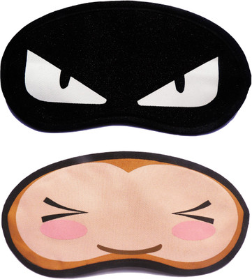 

Jonty WhiteEye-WinkEye Cartoon Travel Sleeping Eye Cover Blindfold (Pack of 2) Eye Shade(Multicolor)