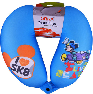 

ORKA Mickey Skating Digital Printed U Neck Pillow(Multicolor)
