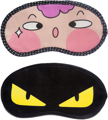 

Jonty PinkCheek-YellowEye Cartoon Travel Sleeping Eye Cover Blindfold (Pack of 2) Eye Shade(Multicolor)