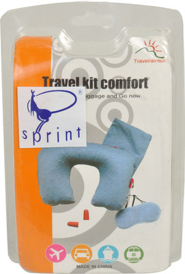 

Sprint Travel Neck Pillow Bonus Eye Mask with Ear Plugs!! Including Convenient carrying Case Neck Pillow & Eye Shade(Light Grey)