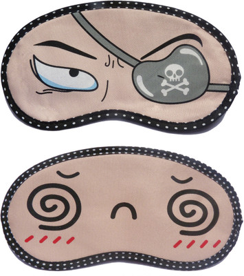 

Jonty PatchEye-Spiral Cartoon Travel Sleeping Eye Cover Blindfold (Pack of 2) Eye Shade(Multicolor)