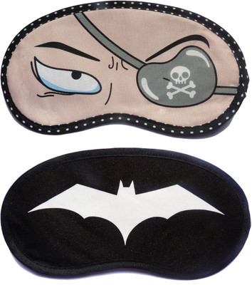 

Jonty PatchEye-WhiteBat Cartoon Travel Sleeping Eye Cover Blindfold (Pack of 2) Eye Shade(Multicolor)