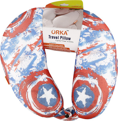 

ORKA Captain America Shield Digital Printed U Neck Pillow(Multicolor)