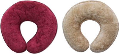 

Desirica Soft Foam Travel 2 Neck Pillow(Wine, Brown), Brown;wine