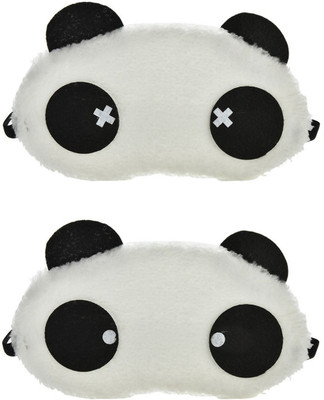 

Jonty Round Cross Panda Travel Sleep Cover Blindfold (Pack of 2) Eye Shade(Multicolor)