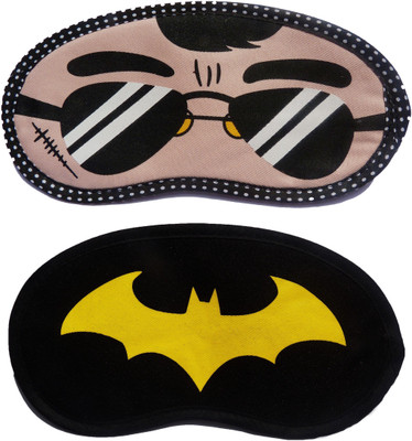 

Jenna BlackSpecs-YellowBat Cartoon Travel Sleeping Eye Cover Blindfold (Pack of 2)(2 g)