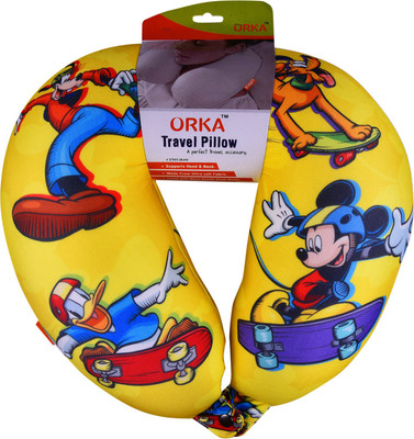 

ORKA Mickey & Friends Digital Printed U Neck Pillow(Multicolor)