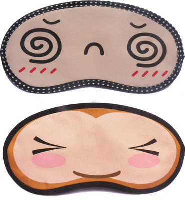 

Jonty Spiral-WinkEye Cartoon Travel Sleeping Eye Cover Blindfold (Pack of 2) Eye Shade(Multicolor)