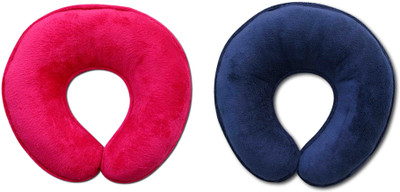 

Desirica Soft Foam Travel 6 Neck Pillow(Pink, Blue), Blue;pink