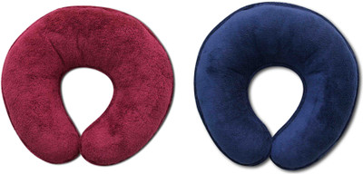 

Desirica Soft Foam Travel 10 Neck Pillow(Wine, Blue), Blue;wine