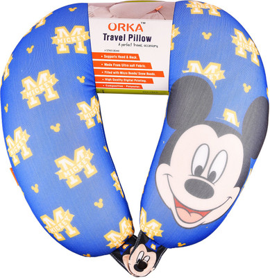 

ORKA Mickey Mouse Digital Printed U Neck Pillow(Multicolor)