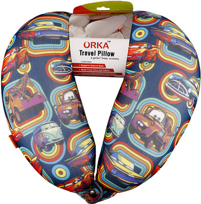 

ORKA Cars Comic Digital Printed U Neck Pillow(Multicolor)