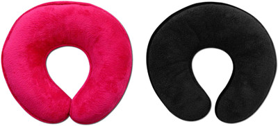 

Desirica Soft Foam Travel 1 Neck Pillow(Pink, Black), Black;pink