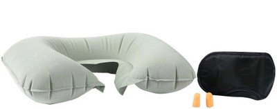 

Lavi Modern Way travel Neck Pillow & Eye Shade(Gray, Black), Black;grey