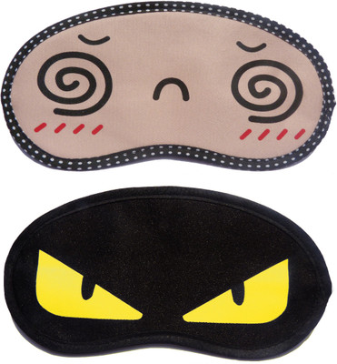 

Jenna Spiral-YellowEye Cartoon Travel Sleeping Eye Cover Blindfold (Pack of 2)(2 g)