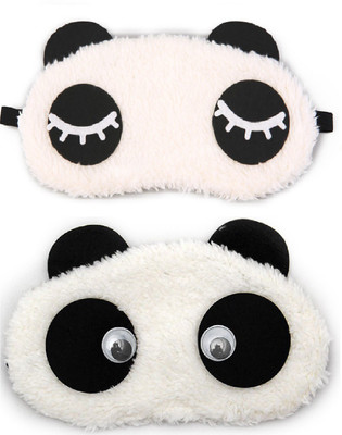 

Jenna Eyelashes Eyes Panda Travel Sleep Cover Blindfold (Pack of 2)(2 g)