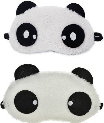 

Jonty Dot Round Panda Travel Sleep Cover Blindfold (Pack of 2) Eye Shade(Multicolor)